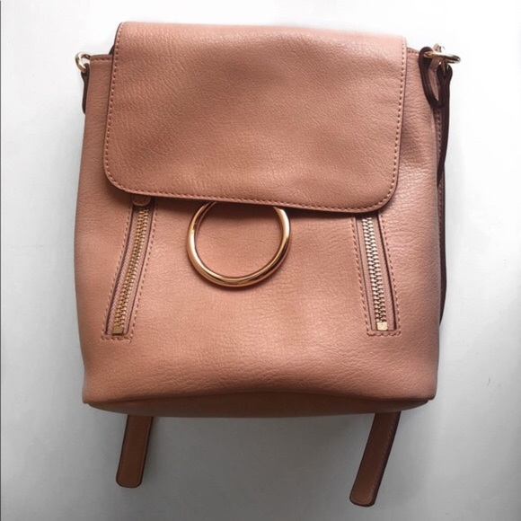 LC LAUREN CONRAD Bag O-Ring Convertible Backpack Bohemian Pink - Picture 4 of 8